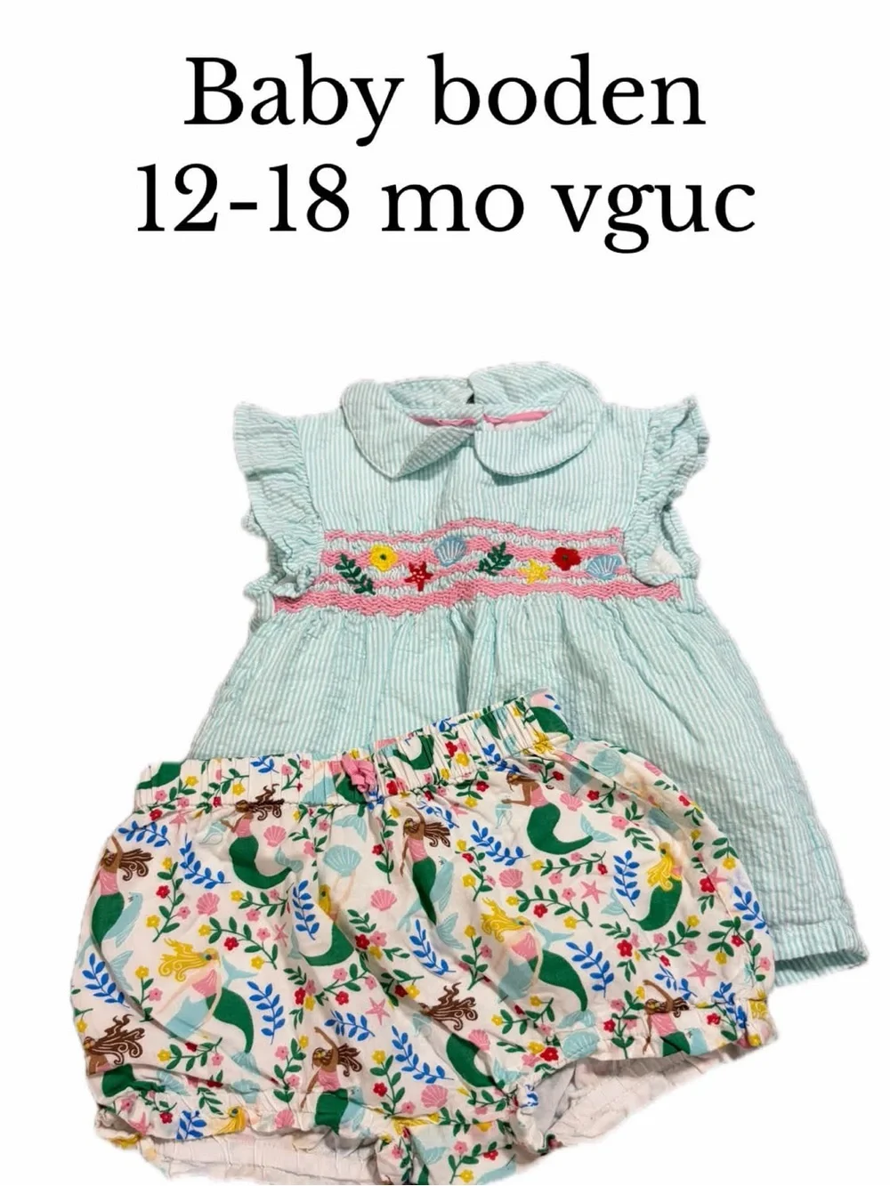 Baby boden 12-18 month sea animal beach outfit